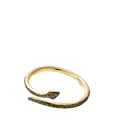 Ileana Makri 18-karat Gold Green And Burgundy Diamond Ring