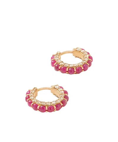 Ileana Makri 18-karat Rose Gold Hoop Earrings In Multi