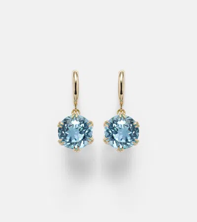 Ileana Makri 18kt Gold Hoop Earrings With Topaz