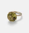 Ileana Makri 18kt Gold Ring With Topaz And Diamonds In Gold