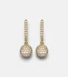 Ileana Makri Ball 18kt Gold Drop Earrings With Diamonds In 18k Yellow Gold