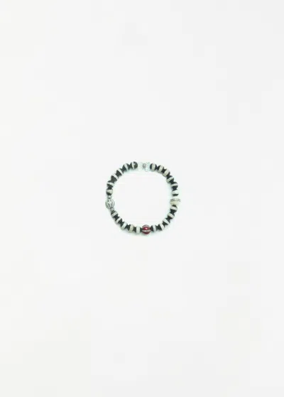 Ileana Makri Black Agate Stripe Beaded Bracelet 164- Amagansett