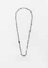 Ileana Makri Black Agate Stripe Beaded Necklace, 80cm In Multi