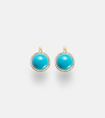 Ileana Makri Blue Eye 14kt Gold Earrings With Turquoise