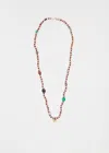 Ileana Makri Brown Agate Stripe Beaded Necklace 50 75cm In Brown Striped Tibetan Agate Beads