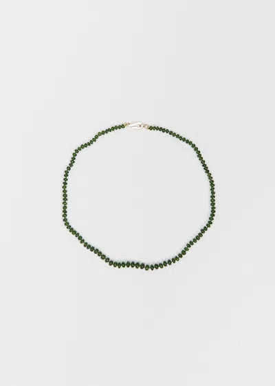 Ileana Makri Chrome Diopside Beaded Necklace, 42cm In Green