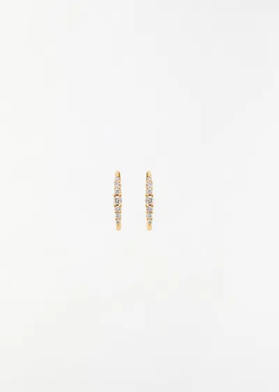 Ileana Makri Diamond Rivulet Large Oval Hoops In 14k Yellow Gold