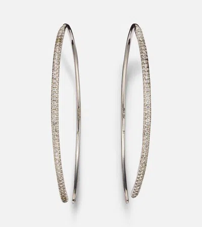 Ileana Makri Eye 18kt Gold Hoop Earrings With Diamonds In 18k White Gold