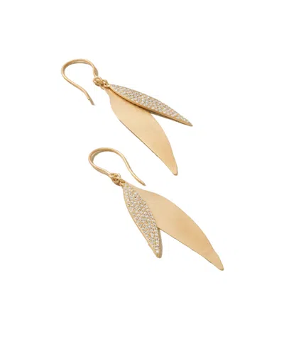 Ileana Makri Falling Leaves 18-karat Gold Diamond Earrings