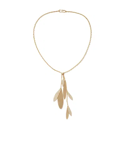 Ileana Makri Falling Leaves 18-karat Gold Diamond Necklace