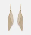 Ileana Makri Falling Leaves 18kt Gold Drop Earrings With Diamonds In Gold