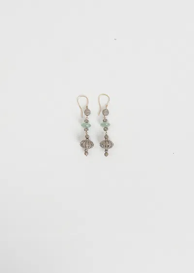 Ileana Makri Globetrotter Green Strawberry Quartz Diamond Earring