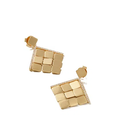 Ileana Makri Medium Tile 18-karat Gold Diamond Earrings