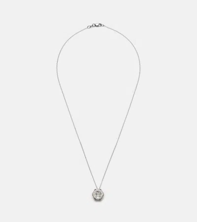Ileana Makri Nut Pendant 18kt White Gold Necklace With Diamonds In Silver