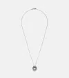 Ileana Makri Nut Pendant Sterling Silver And White Gold Necklace With Black Diamonds In Silver