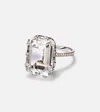 Ileana Makri Oblong 18kt White Gold Ring With Topaz And Diamonds