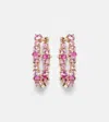Ileana Makri Rivulet 18kt Gold Hoop Earrings With Sapphires And Rubies In Pink Sapphire & Ruby
