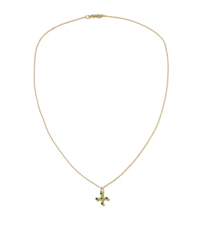 Ileana Makri Stepping Stone 18-karat Gold Emerald Necklace