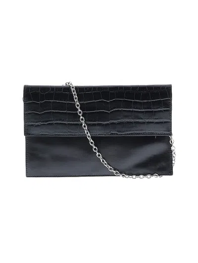 Pre-owned Ili New York Leather Clutch In Black