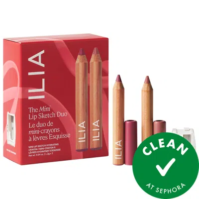 Ilia Mini Lip Sketch Duo - Lipstick + Lip Liner Gift Set 1.1/30g
