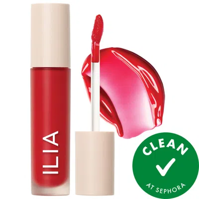 Ilia Overglaze Hydrating Lip Gloss For 24-hour Moisture Flambé 0.16 Fl Oz/5 ml In Red