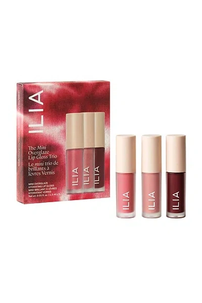 Ilia Overglaze Lip Gloss Deluxe Trio In Slip  Crystaline & Resin
