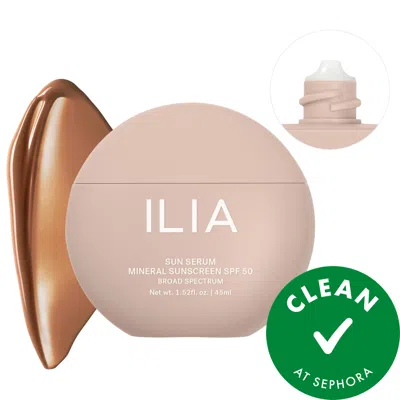 Ilia Sun Serum Mineral Sunscreen Spf 50 With 8-hour Oil Control Medium-deep 1.52fl. Oz./45ml In Brown
