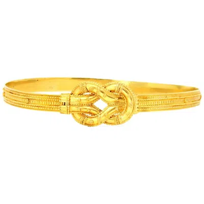 Pre-owned Ilias Lalaounis Hercules Infinity Knot Chocker Signed  22 Karat Yellow Gold