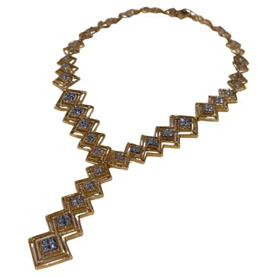 Pre-owned Ilias Lalaounis Lalaounis 18 Karat Gold And Diamond Necklace, Circa 1970s–1980s In Multi