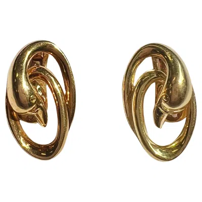 Pre-owned Ilias Lalaounis Lalaounis 18k Gold Goose Clip-on Earrings In Multi