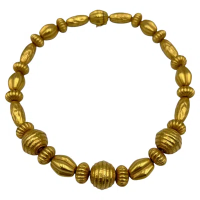 Pre-owned Ilias Lalaounis Lalaounis 22k Yellow Gold Necklace, Greece Circa 1970s