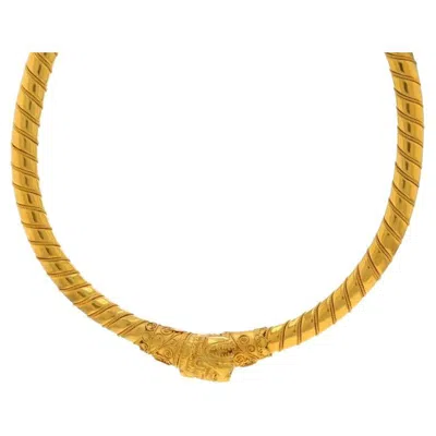 Pre-owned Ilias Lalaounis Lalaounis Chimera Collar Necklace - Yellow Gold 18k Greek Adjustable
