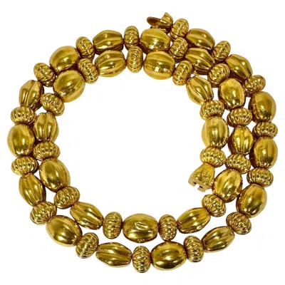 Pre-owned Ilias Lalaounis Magnificent 22k Yellow Gold 31 Inch Long Necklace By Lalaounis