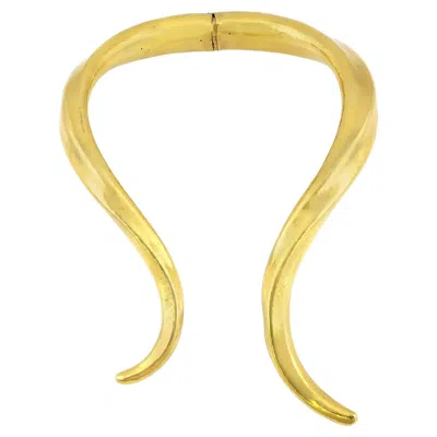 Pre-owned Ilias Lalaounis Vintage 1960s Lalaounis Gold Ram Horns Necklace In Multi
