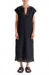 Ilio Nema Phanes Caftan Dress In Black In Blue