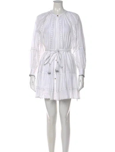 Pre-owned Ilio Nema Printed Mini Dress In White