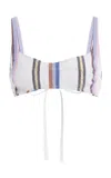 Ilio Nema Raven Striped Cotton Bra Top In Multi