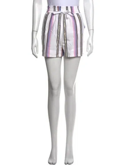 Pre-owned Ilio Nema Striped Mini Shorts W/ Tags In Multicolor