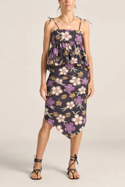 Ilio Nema Women's Procne Top In Hibiscus Print In Black