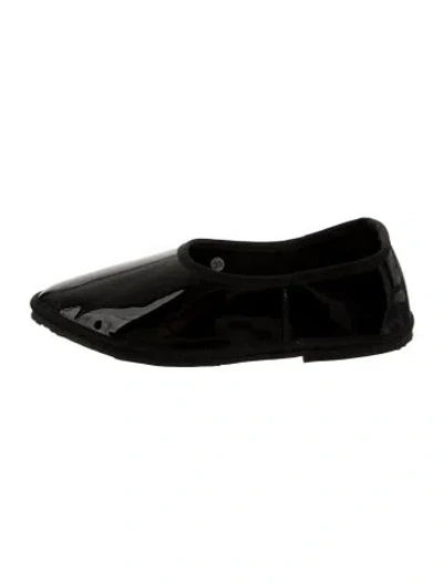 Pre-owned Ilio Smeraldo Patent Leather Ballet Flats In Black