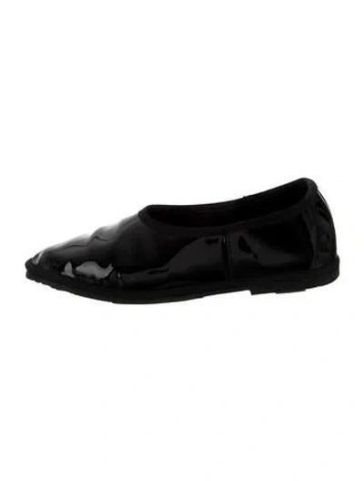 Pre-owned Ilio Smeraldo Patent Leather Ballet Flats In Black