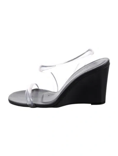 Pre-owned Ilio Smeraldo Pvc Sandals In Black