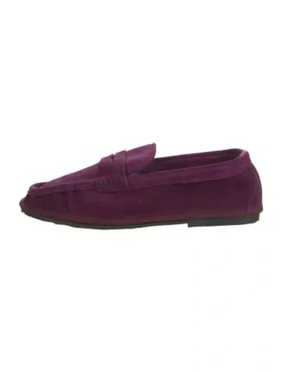 Pre-owned Ilio Smeraldo Suede Loafers W/ Tags In Purple