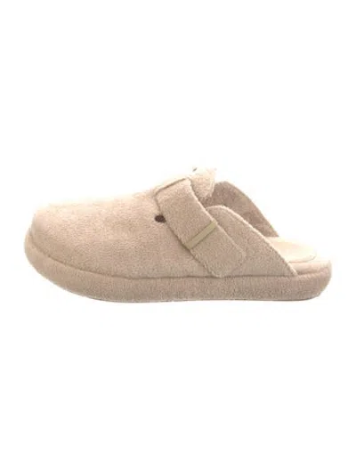 Pre-owned Ilio Smeraldo Terry Cloth Slippers In Neutrals
