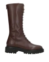 Ilio Smeraldo Woman Boot Dark Brown Size 6 Leather In Brown
