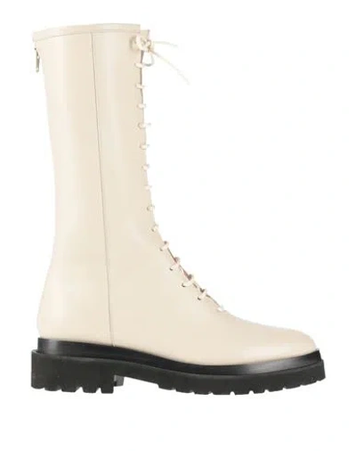 Ilio Smeraldo Woman Boot Ivory Size 9 Leather In White