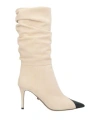 Ilio Smeraldo Woman Boot Ivory Size 9 Leather In White