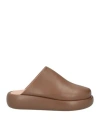 Ilio Smeraldo Woman Mules & Clogs Brown Size 6 Leather In Brown