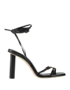 Ilio Smeraldo Woman Sandals Black Size 8 Leather In Black