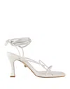 Ilio Smeraldo Woman Sandals White Size 8 Soft Leather In White
